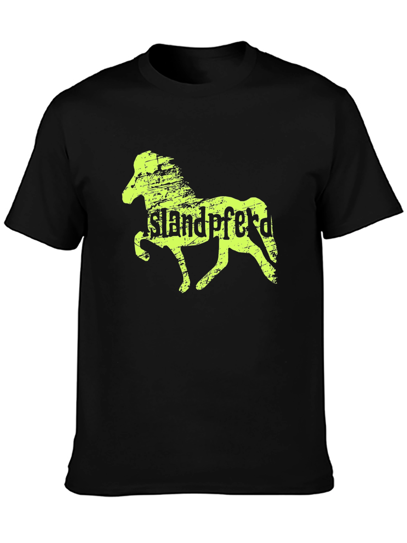 Icelandic Horse Graphic Tee - Mens Black T-Shirt
