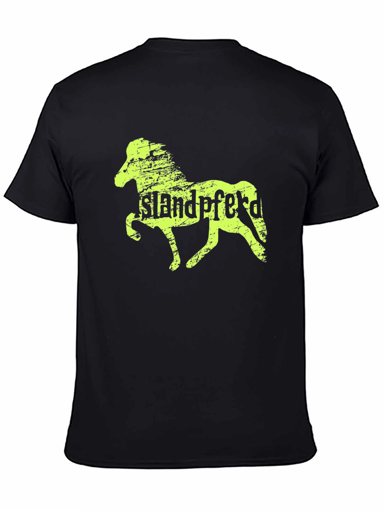 Icelandic Horse Graphic Tee - Mens Black T-Shirt