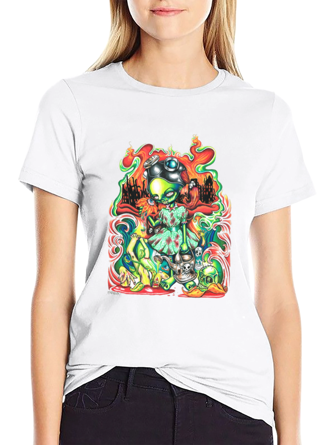 Zombie Girl T-Shirt - Mens Black Graphic Tee