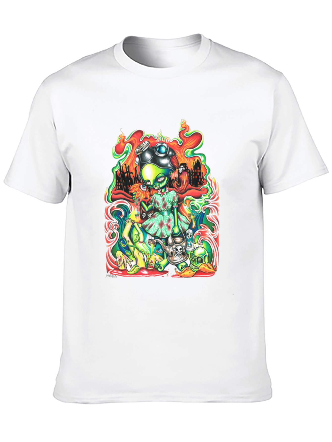 Zombie Girl T-Shirt - Mens Black Graphic Tee
