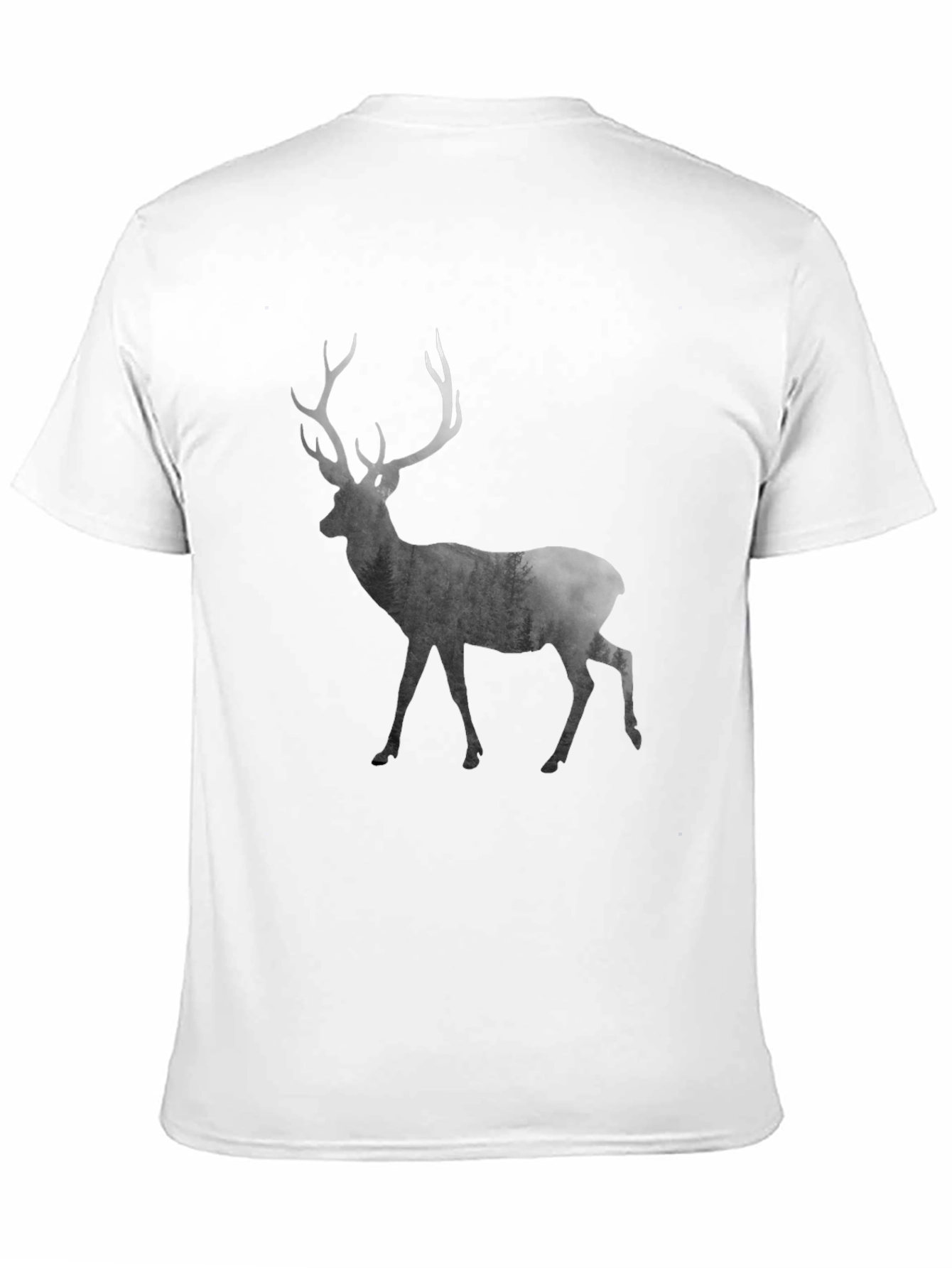 Mens Black Deer Graphic T-Shirt