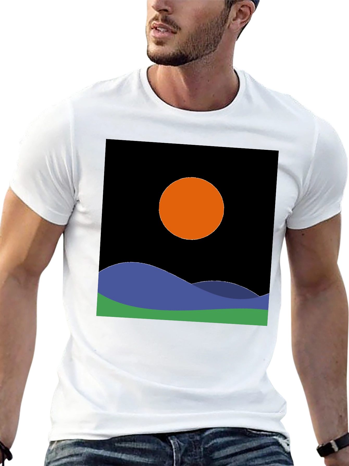 Sunset Graphic Tee - Minimalist Design T-Shirt
