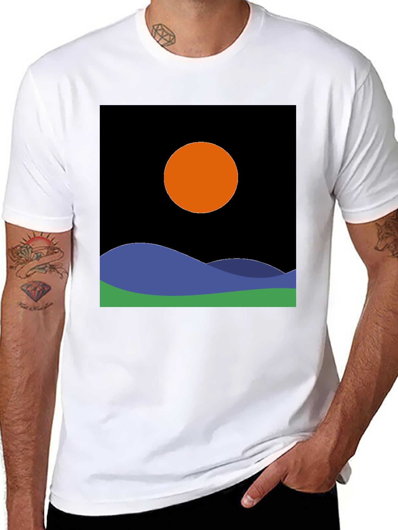 Sunset Graphic Tee - Minimalist Design T-Shirt