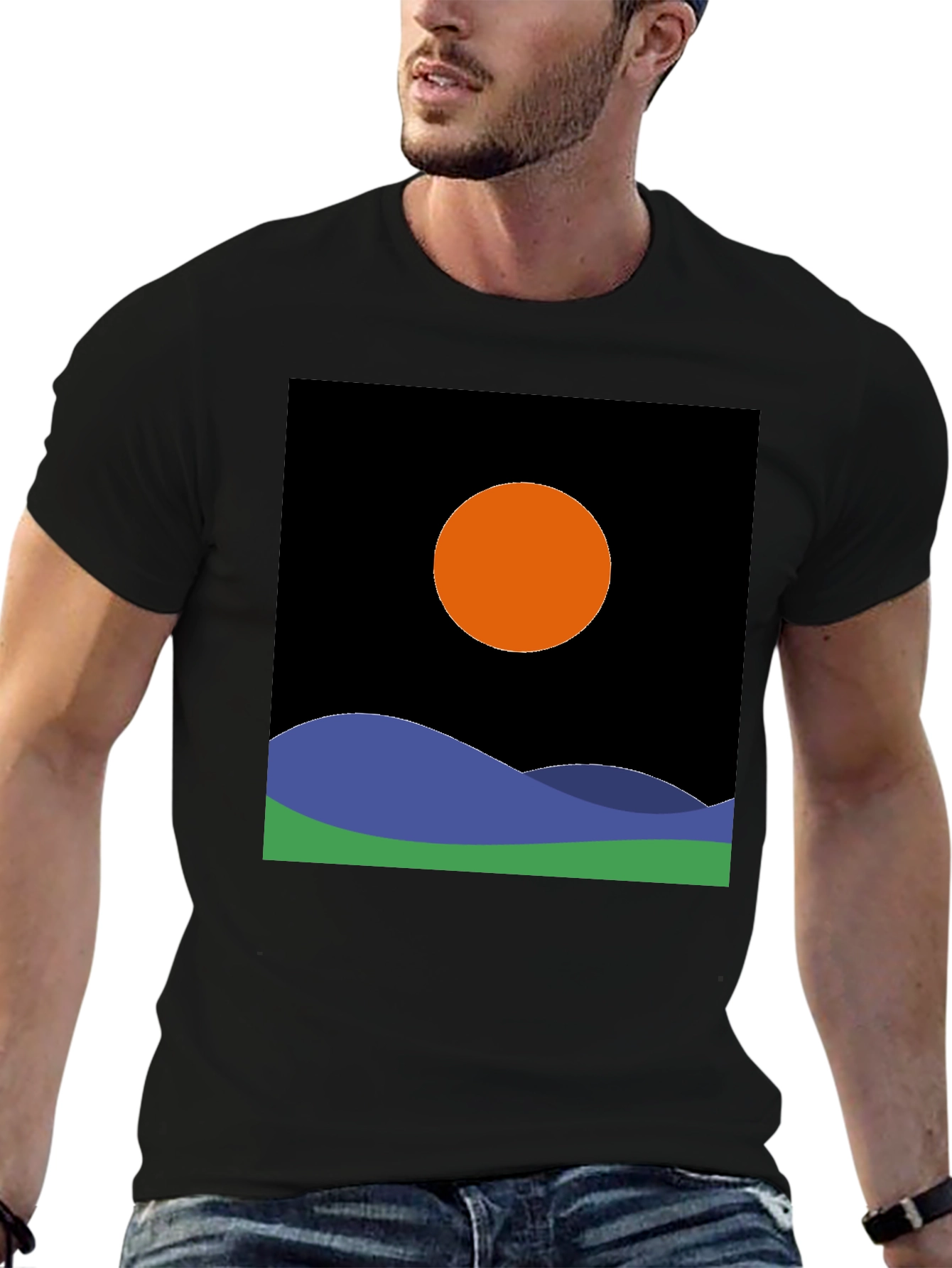 Sunset Graphic Tee - Minimalist Design T-Shirt