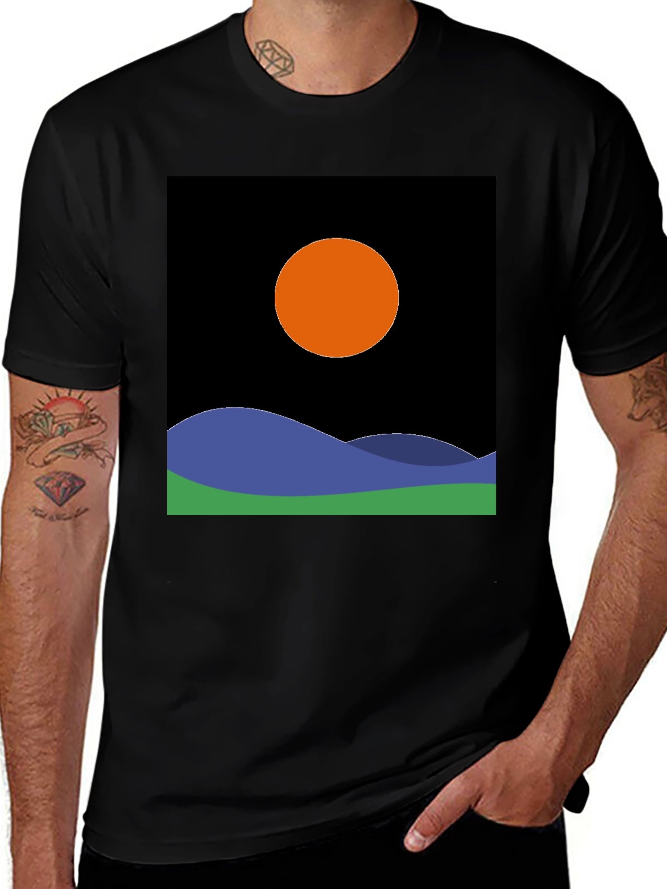 Sunset Graphic Tee - Minimalist Design T-Shirt