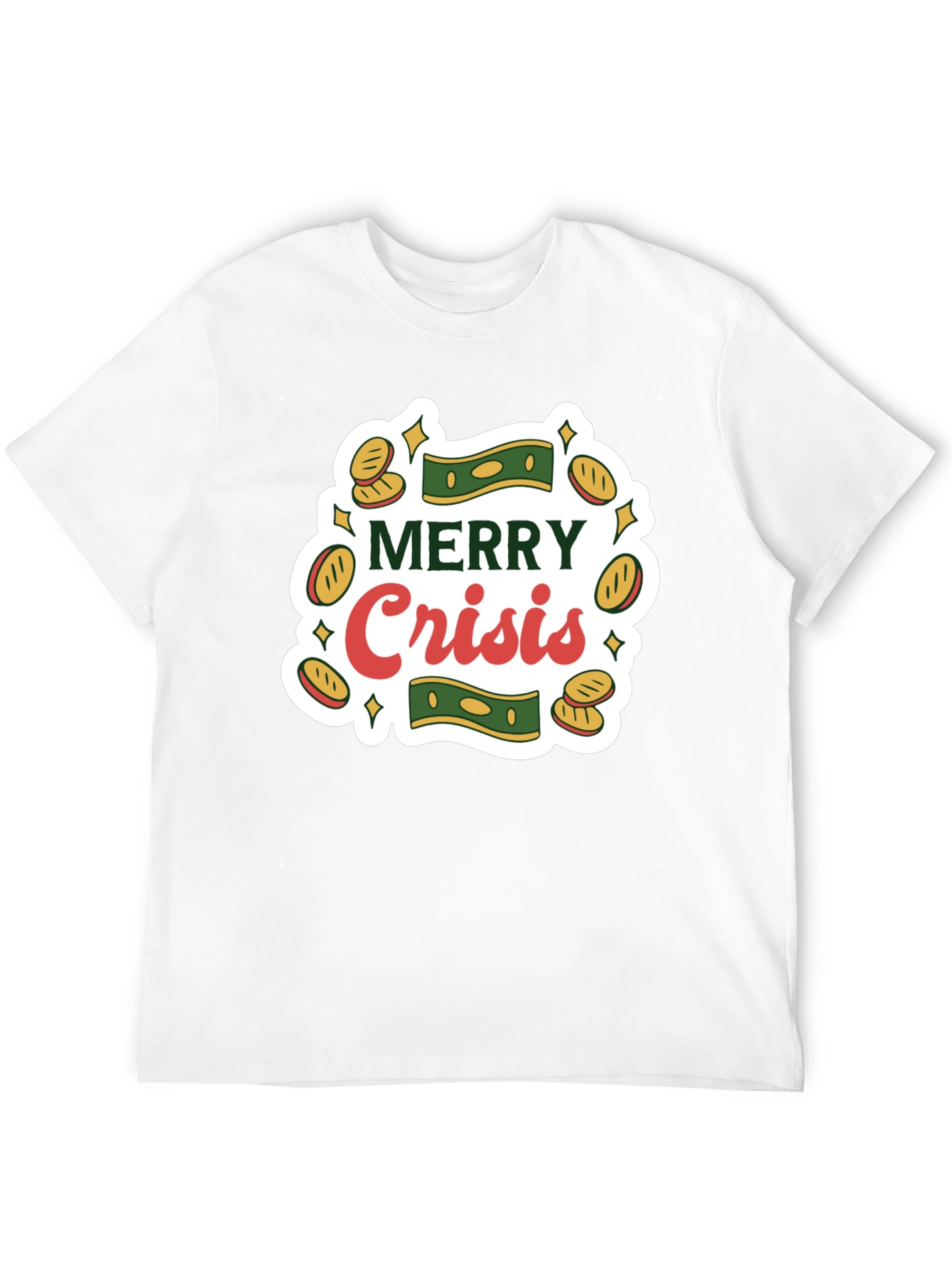 Merry Crisis Graphic Tee - Black
