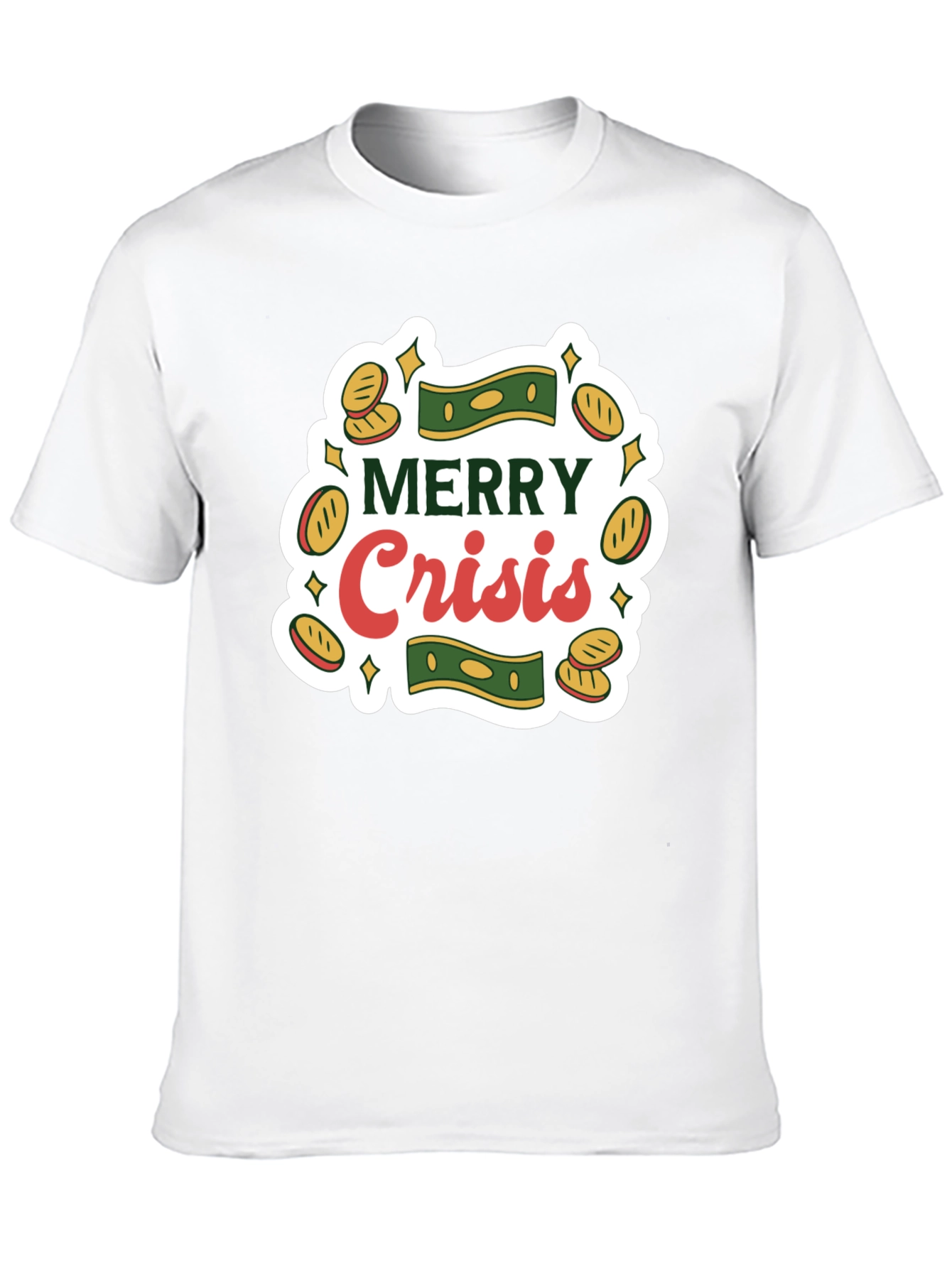 Merry Crisis Graphic Tee - Black