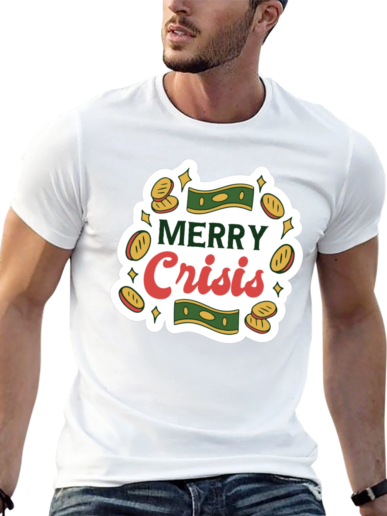 Merry Crisis Graphic Tee - Black
