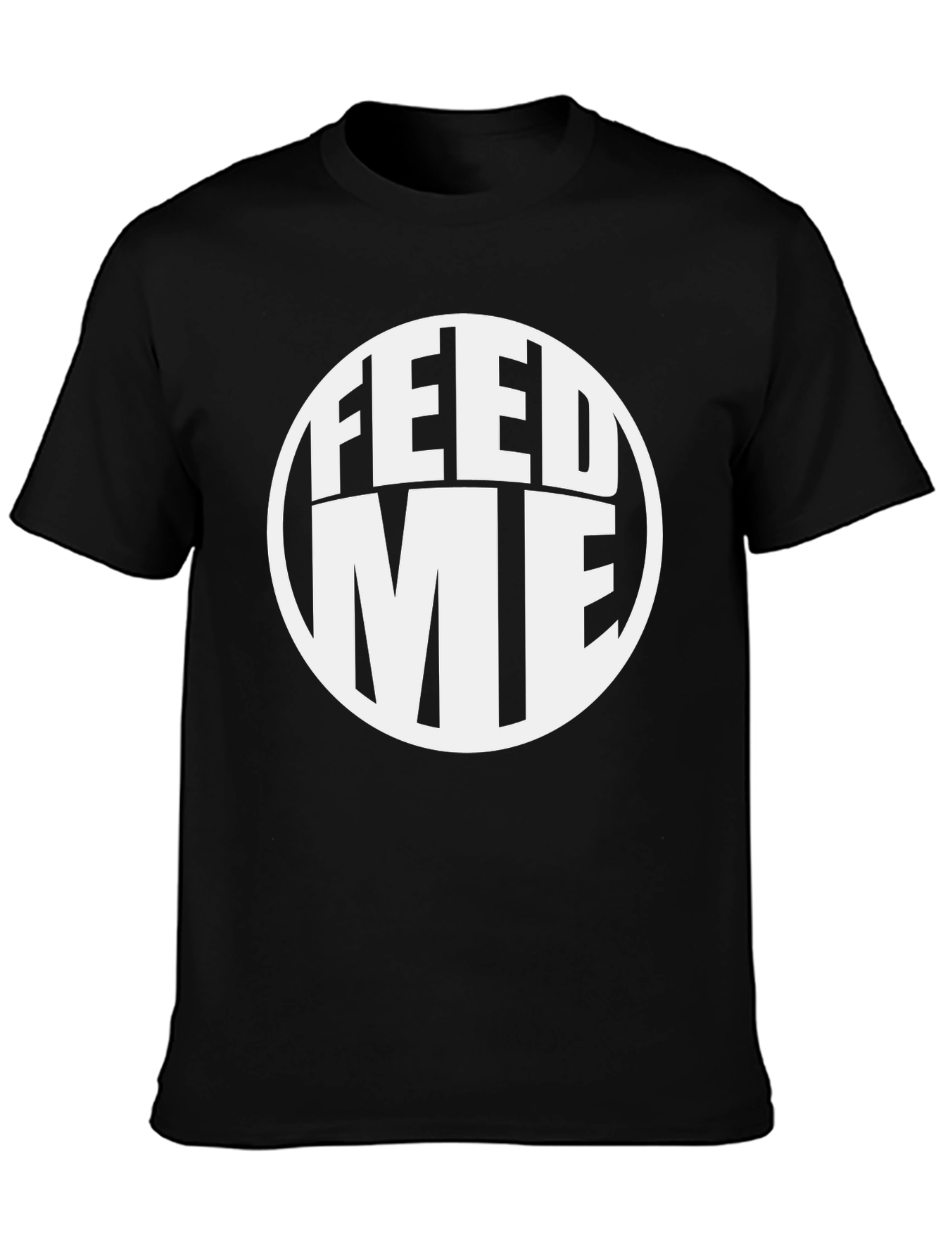 Feed Me Graphic Tee - Black Casual T-Shirt