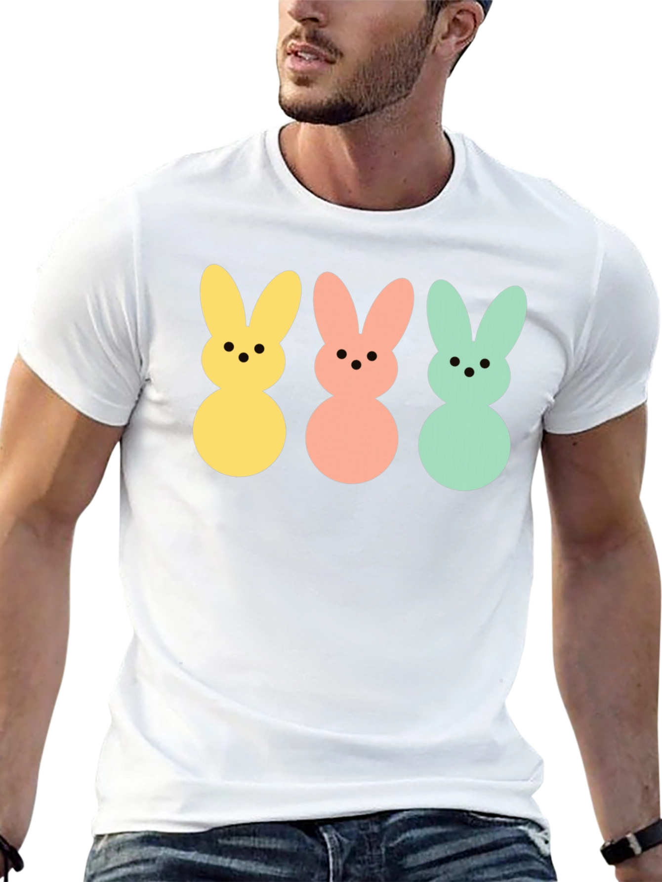 Easter Bunny Peeps Graphic Tee - Black