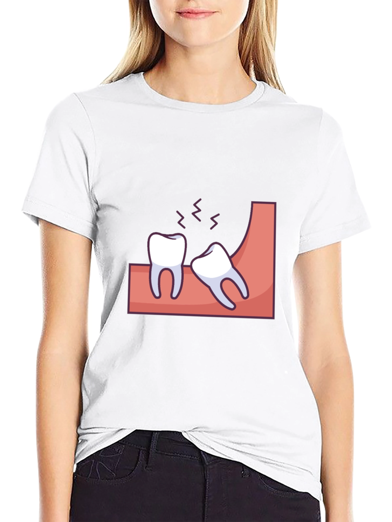 Wisdom Teeth Graphic Tee - Black Cotton T-Shirt
