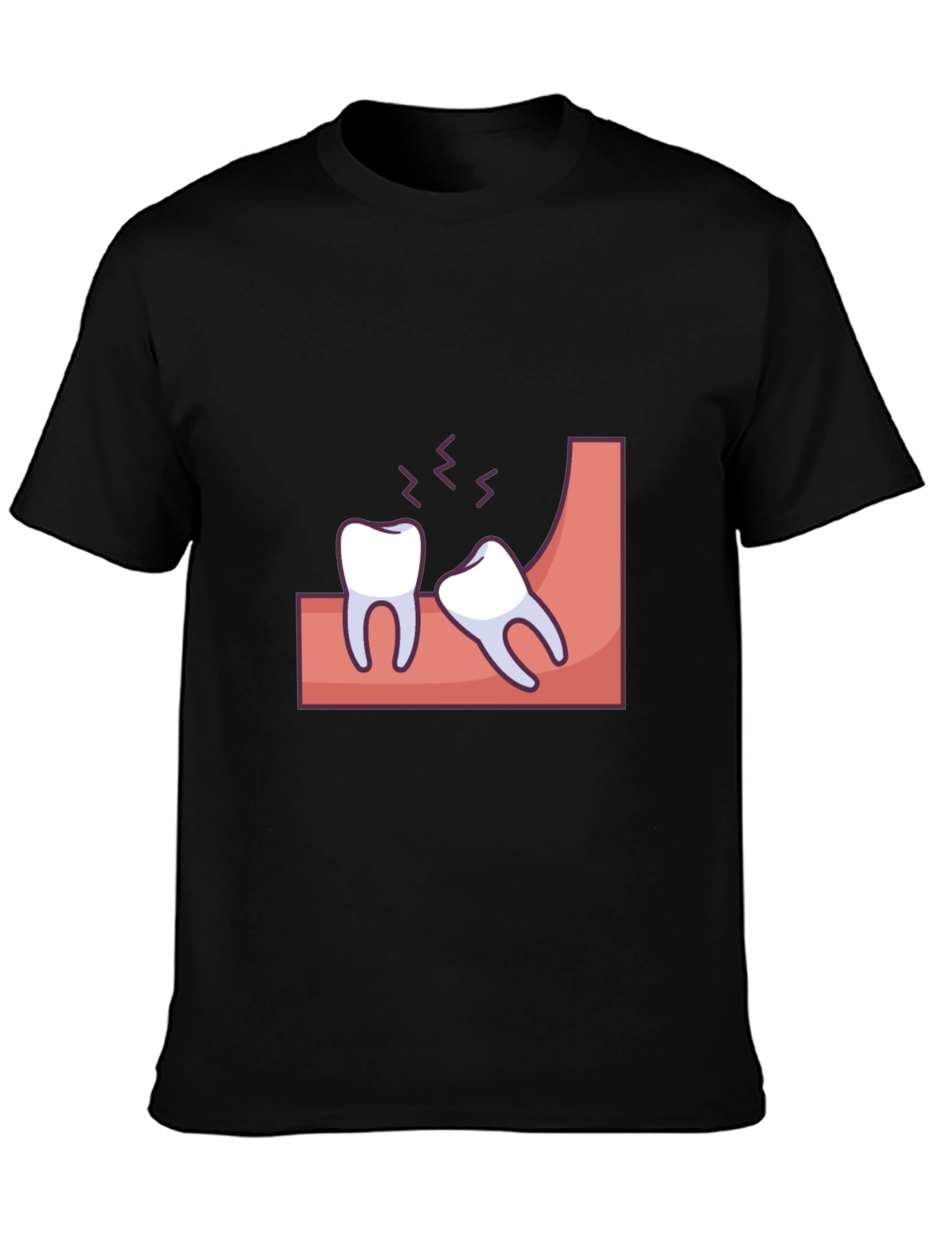 Wisdom Teeth Graphic Tee - Black Cotton T-Shirt