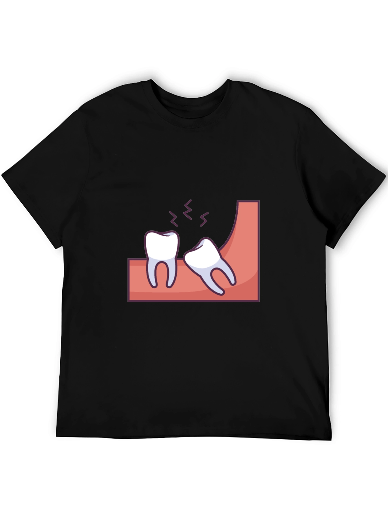 Wisdom Teeth Graphic Tee - Black Cotton T-Shirt