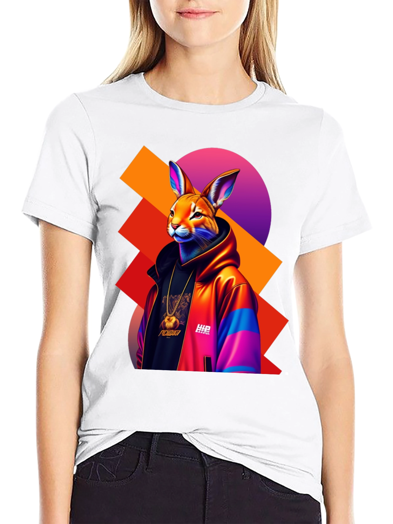 Urban Style Rabbit Graphic Tee