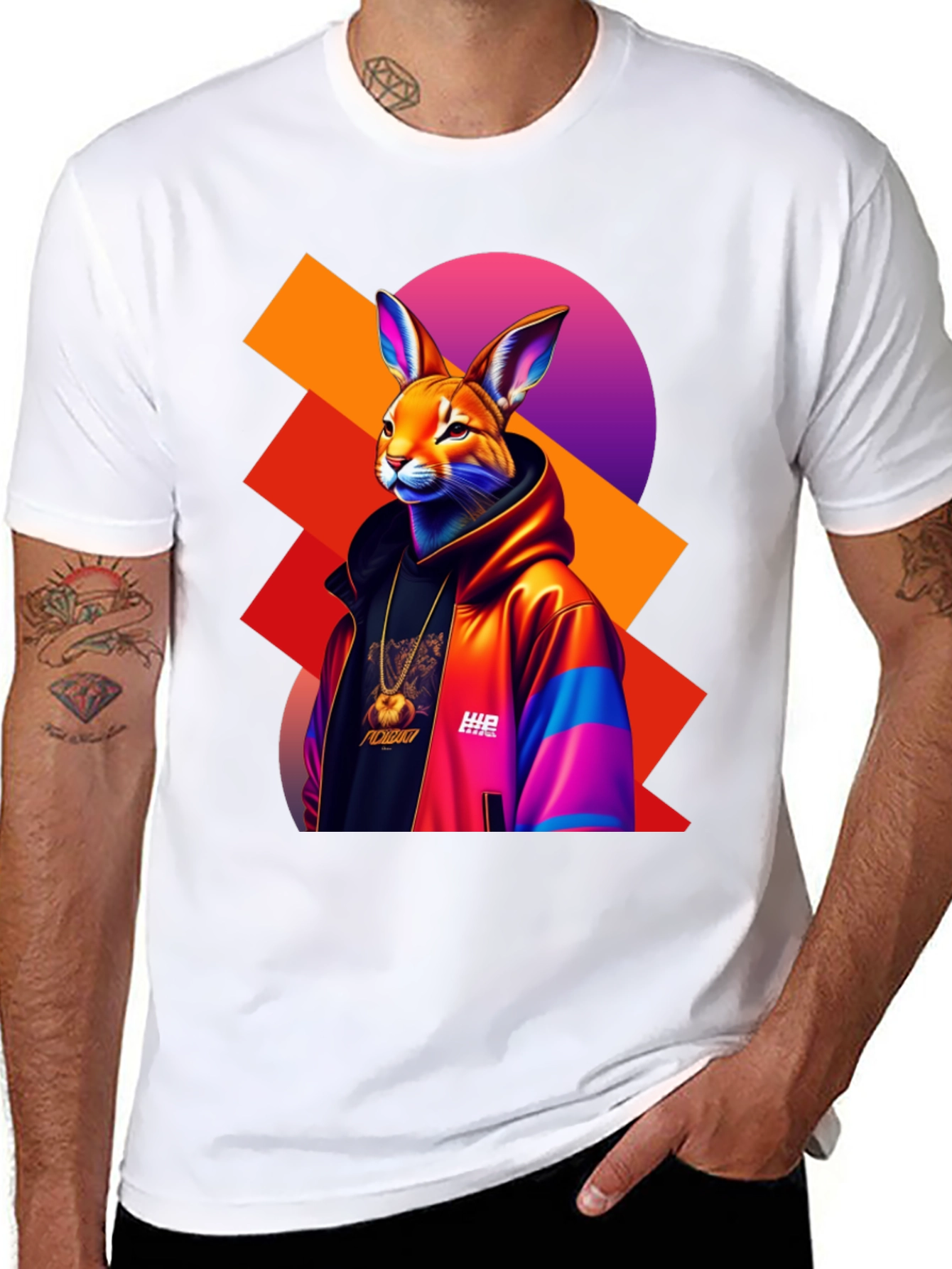 Urban Style Rabbit Graphic Tee