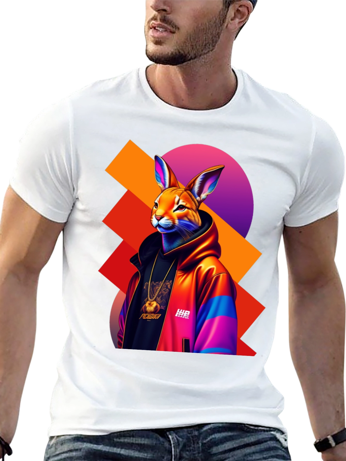 Urban Style Rabbit Graphic Tee
