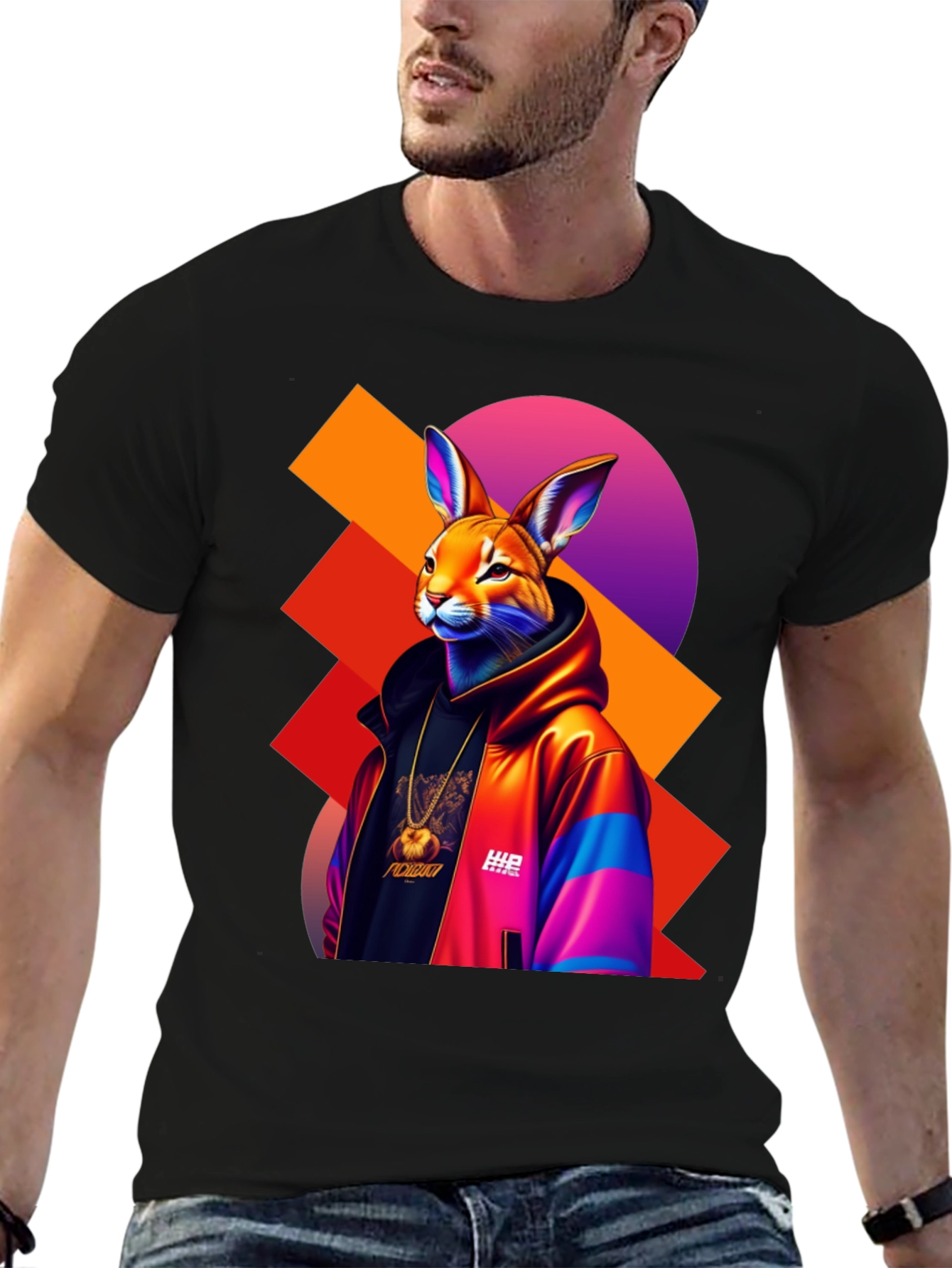 Urban Style Rabbit Graphic Tee