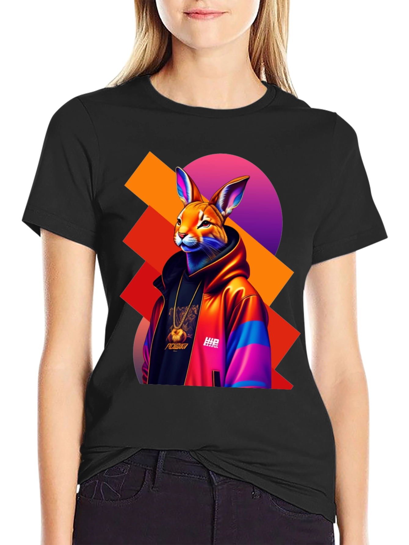 Urban Style Rabbit Graphic Tee