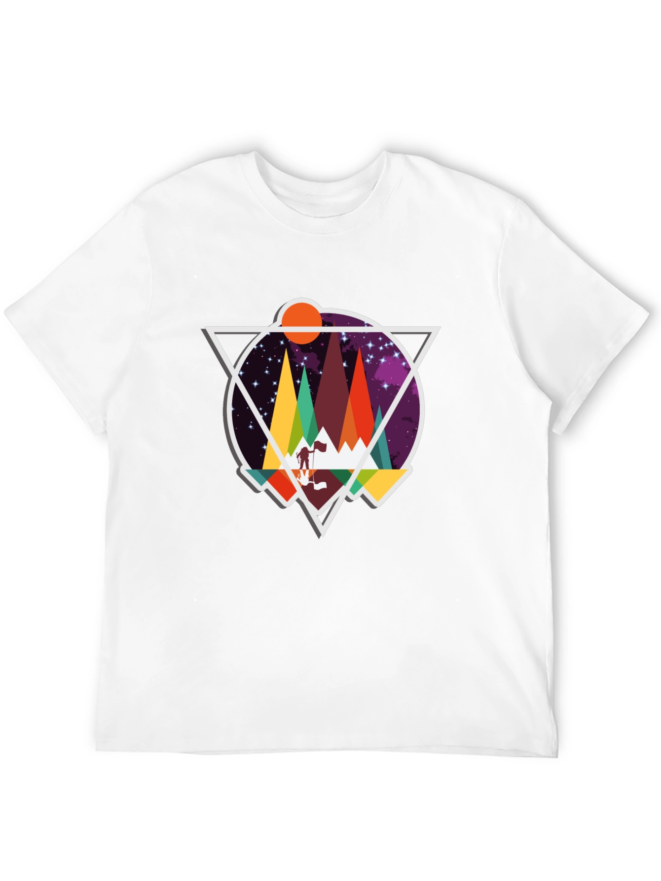 Geometric Mountain Adventure T-Shirt