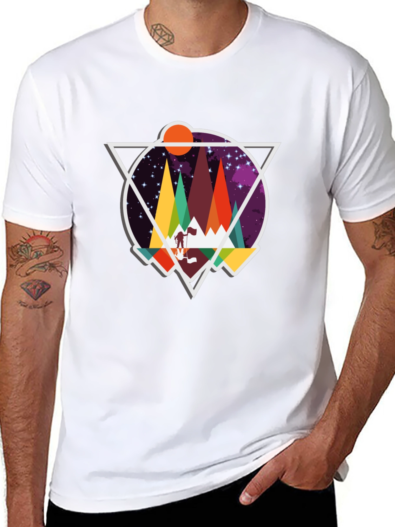 Geometric Mountain Adventure T-Shirt