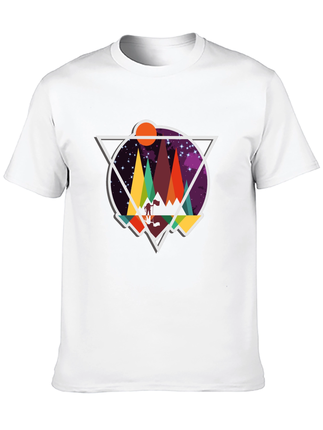 Geometric Mountain Adventure T-Shirt