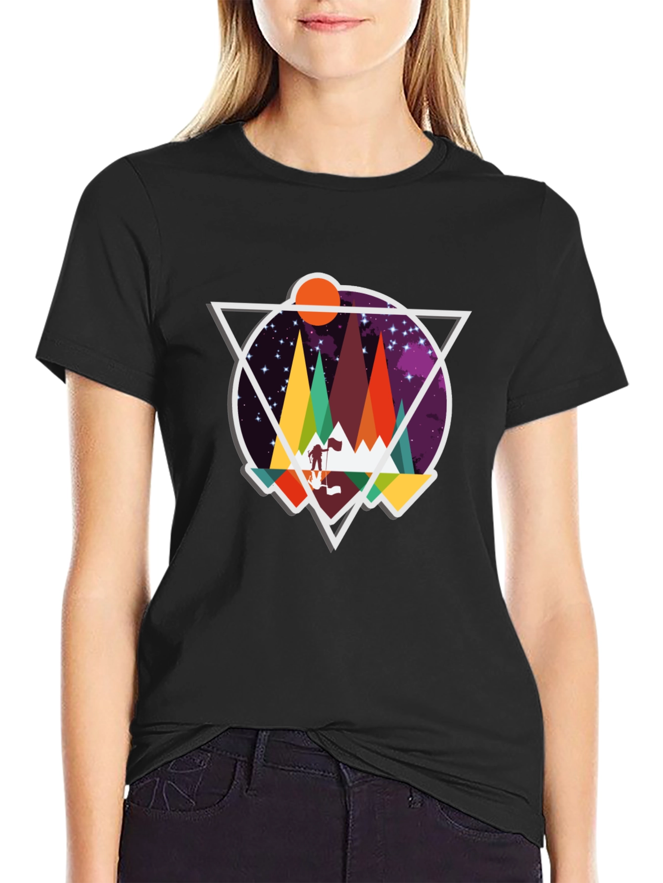 Geometric Mountain Adventure T-Shirt