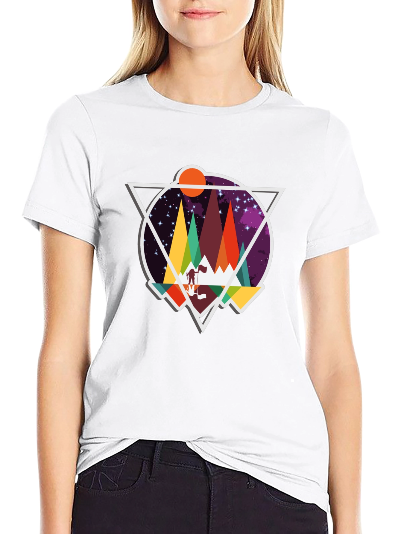 Geometric Mountain Adventure T-Shirt