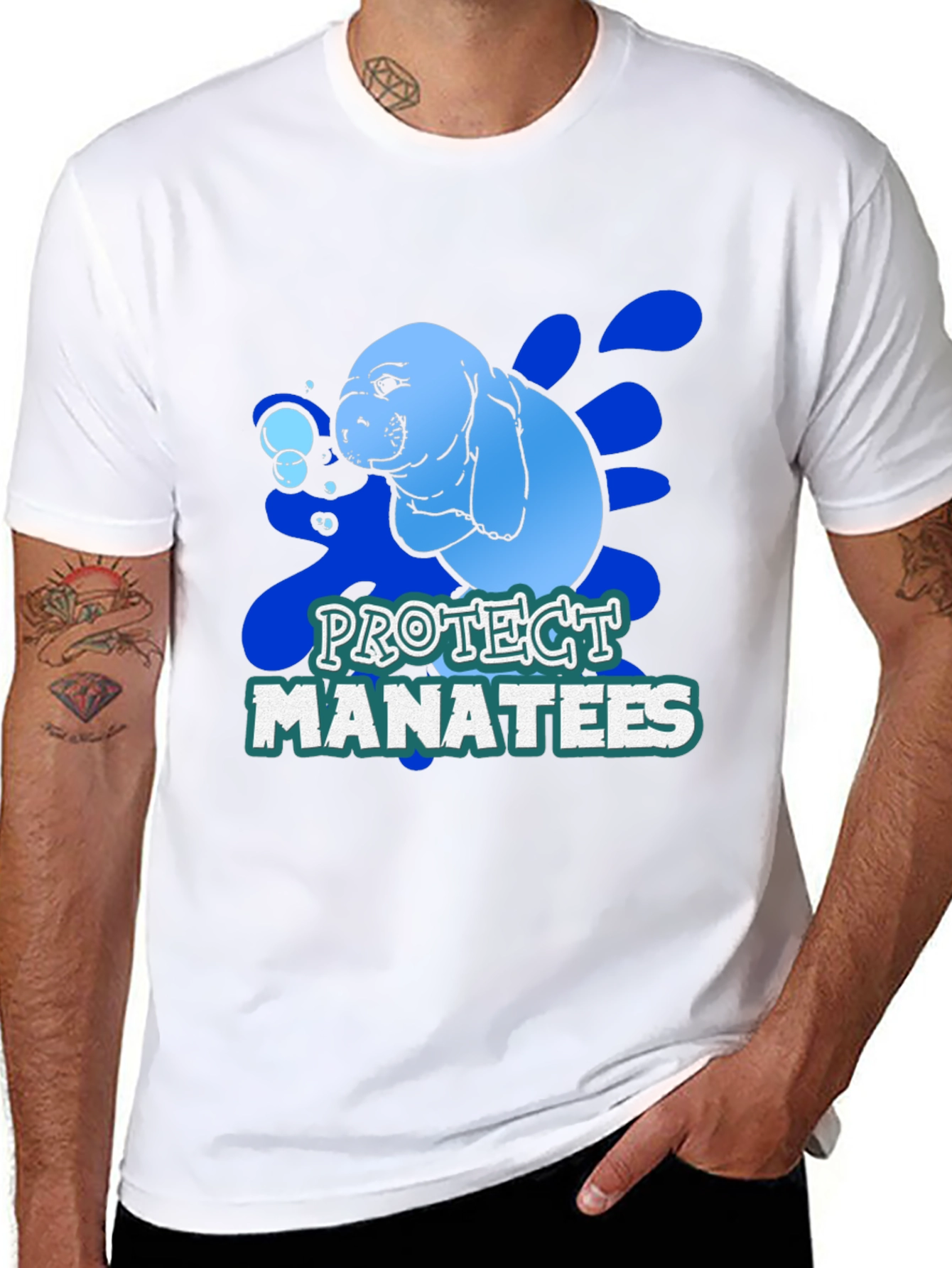 Protect Manatees Graphic T-Shirt