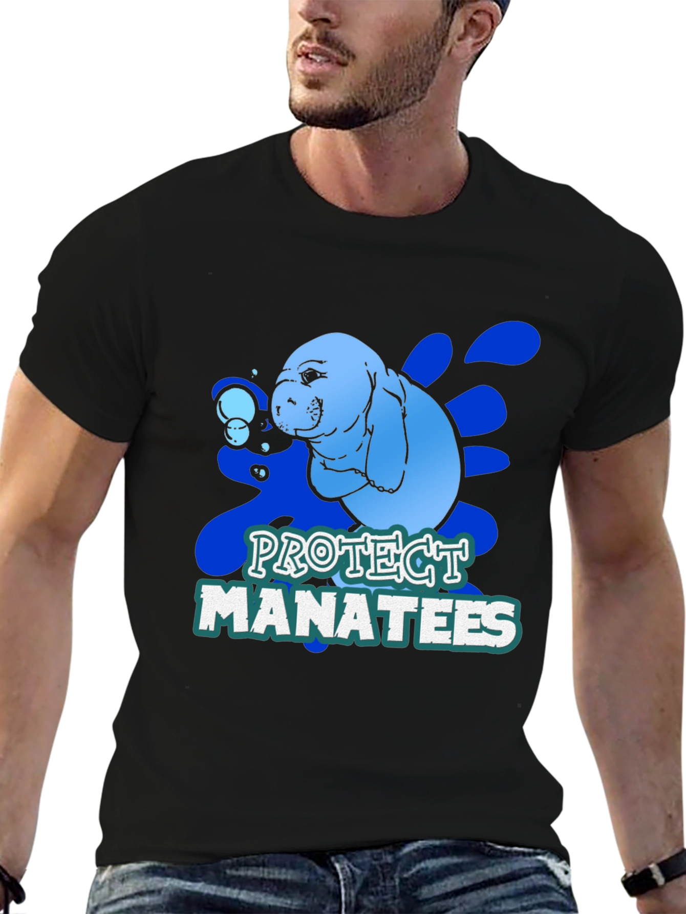 Protect Manatees Graphic T-Shirt