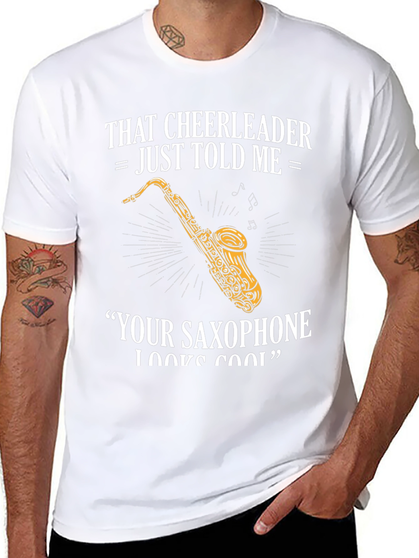 Saxophone Player T-Shirt: Cheerleader Told Me