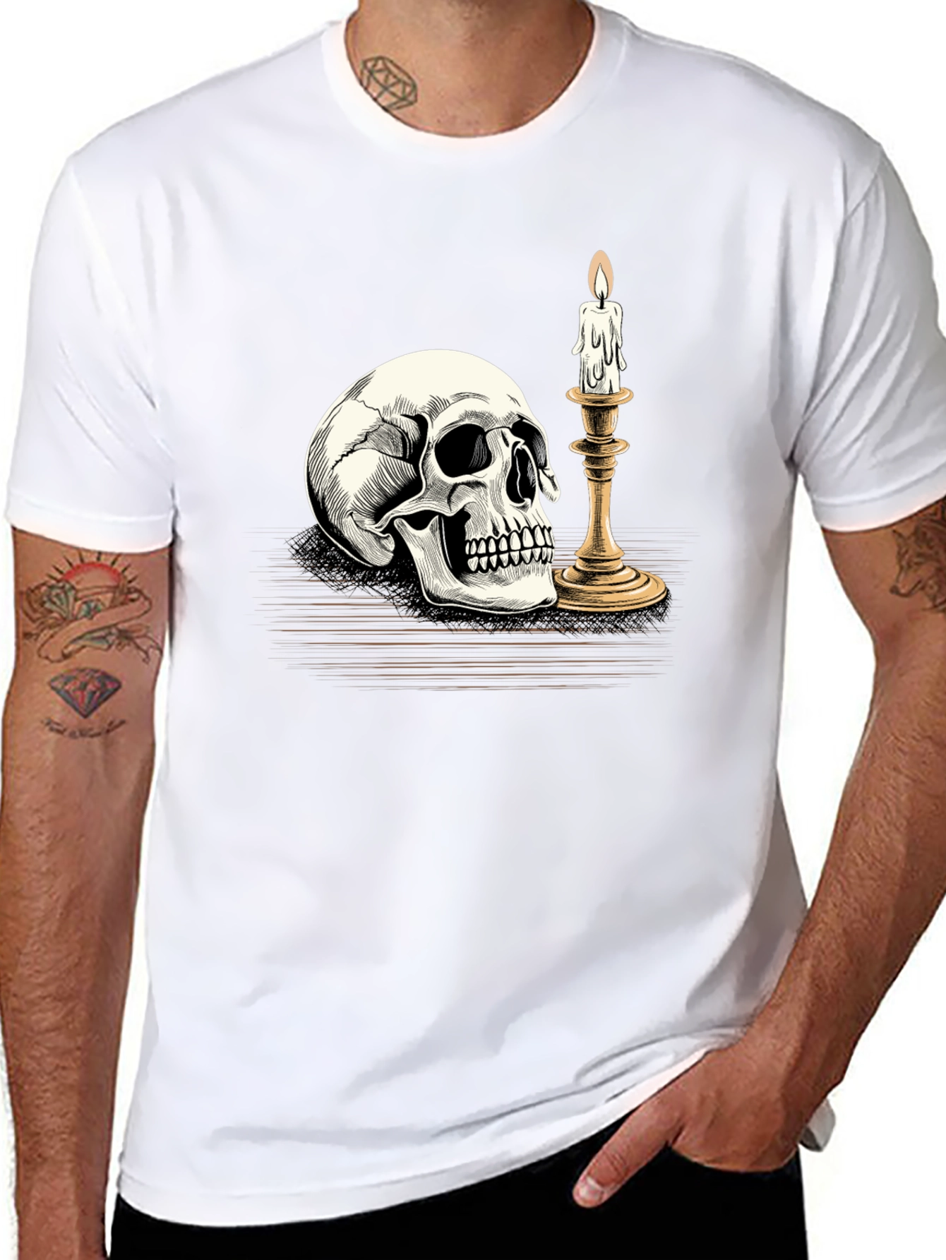 Skull & Candle Graphic Tee - Black T-Shirt