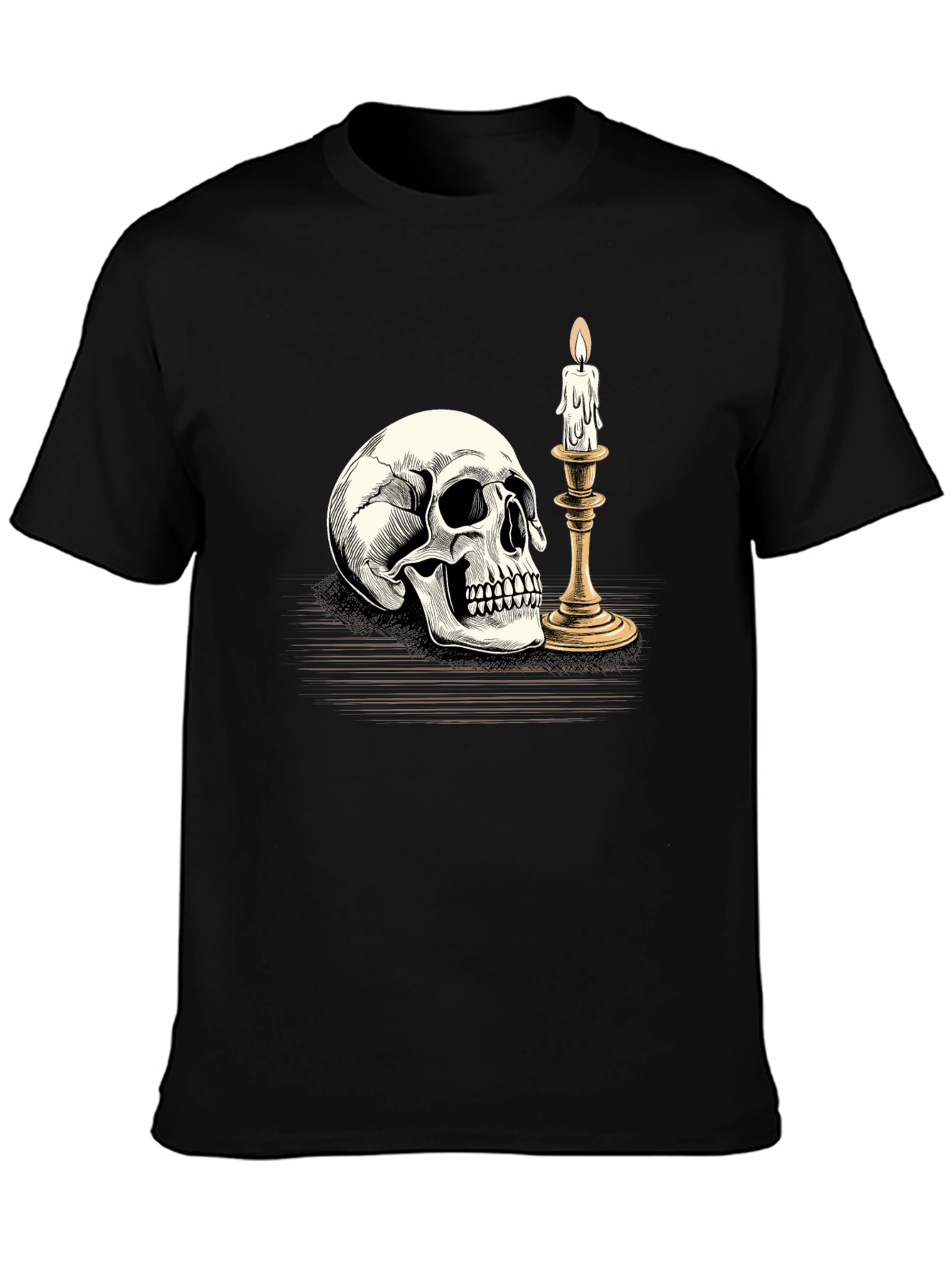 Skull & Candle Graphic Tee - Black T-Shirt