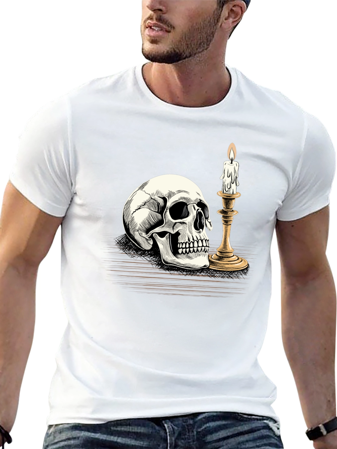 Skull & Candle Graphic Tee - Black T-Shirt