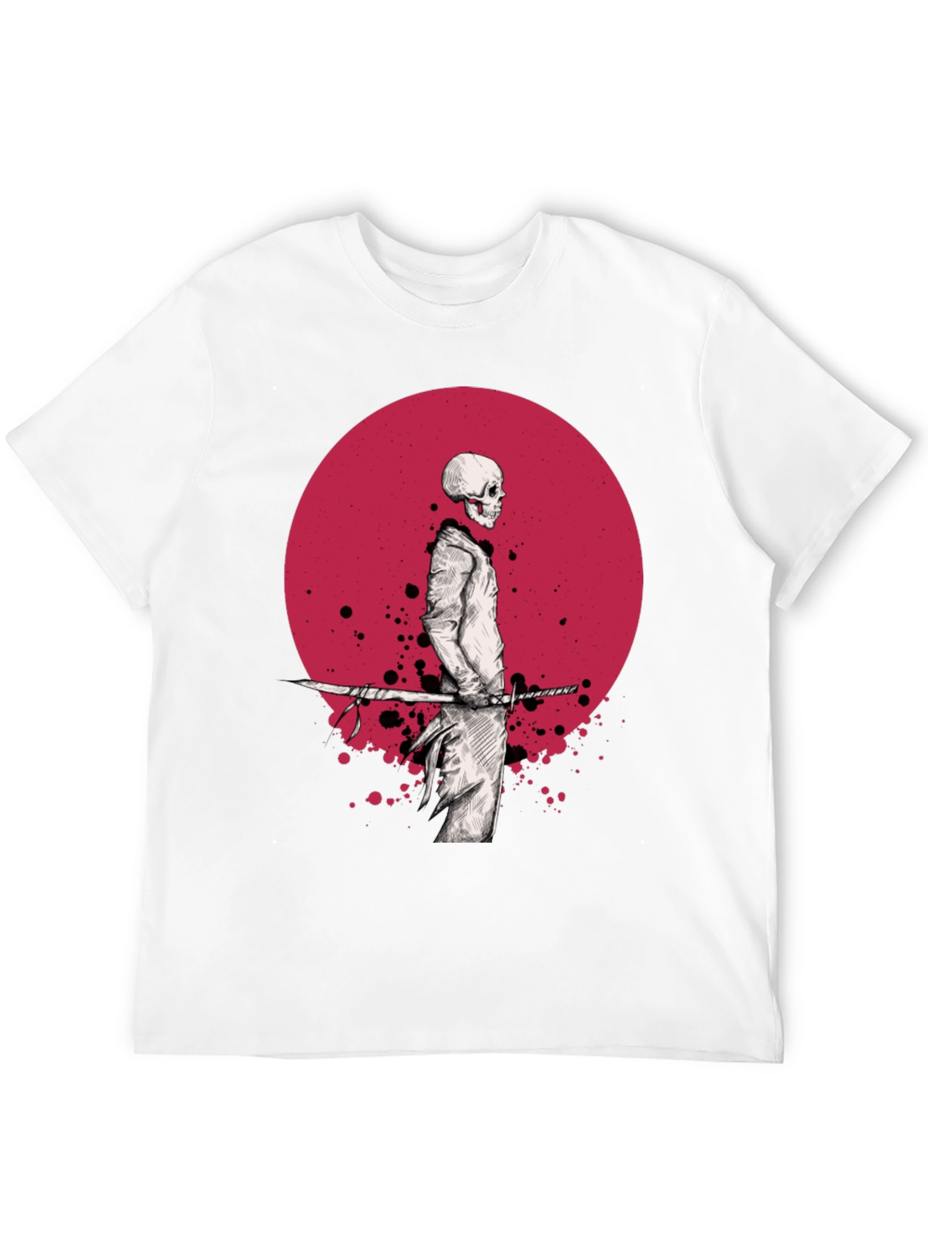 Samurai Skeleton T-Shirt - Black Graphic Tee