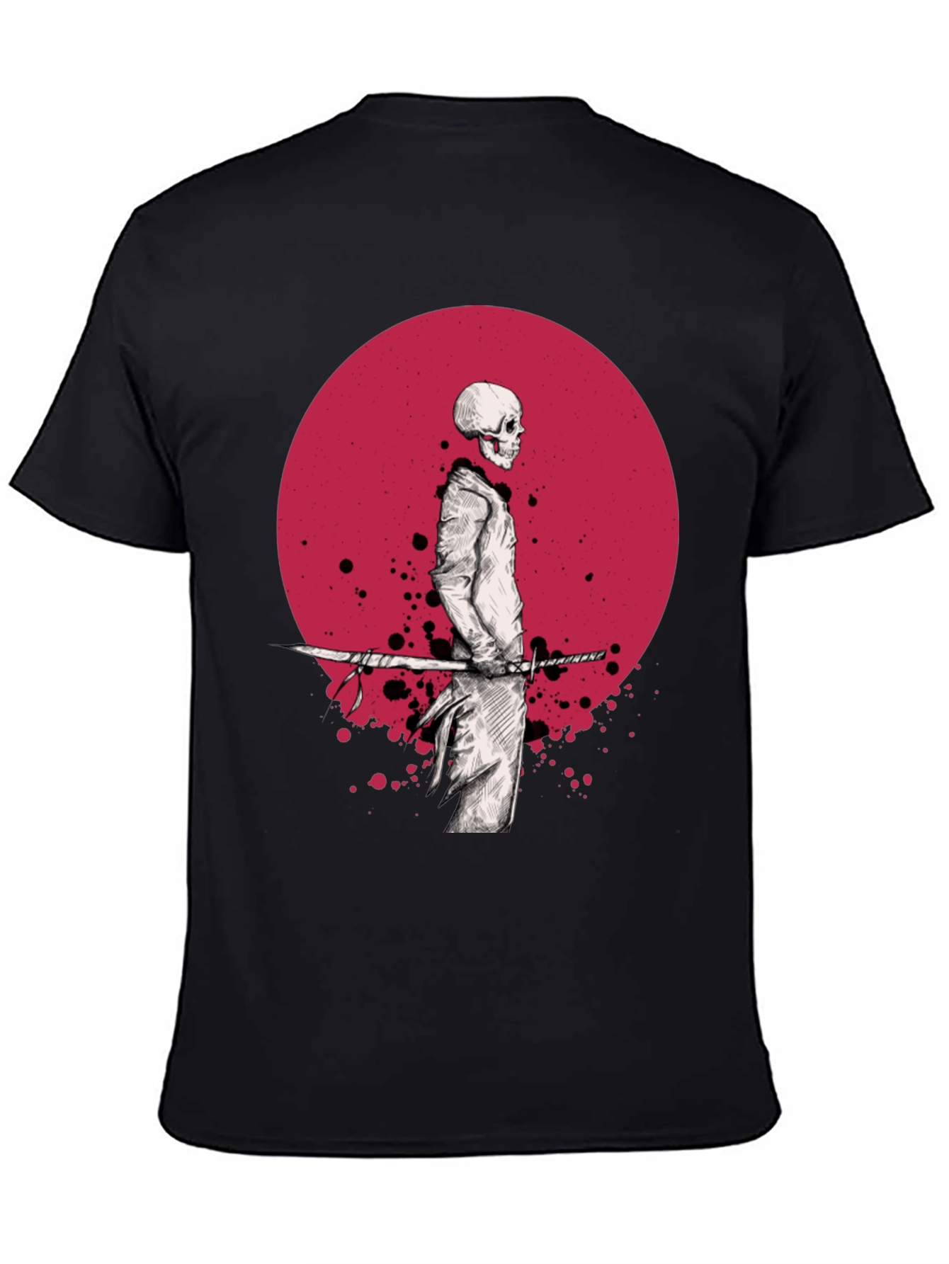 Samurai Skeleton T-Shirt - Black Graphic Tee