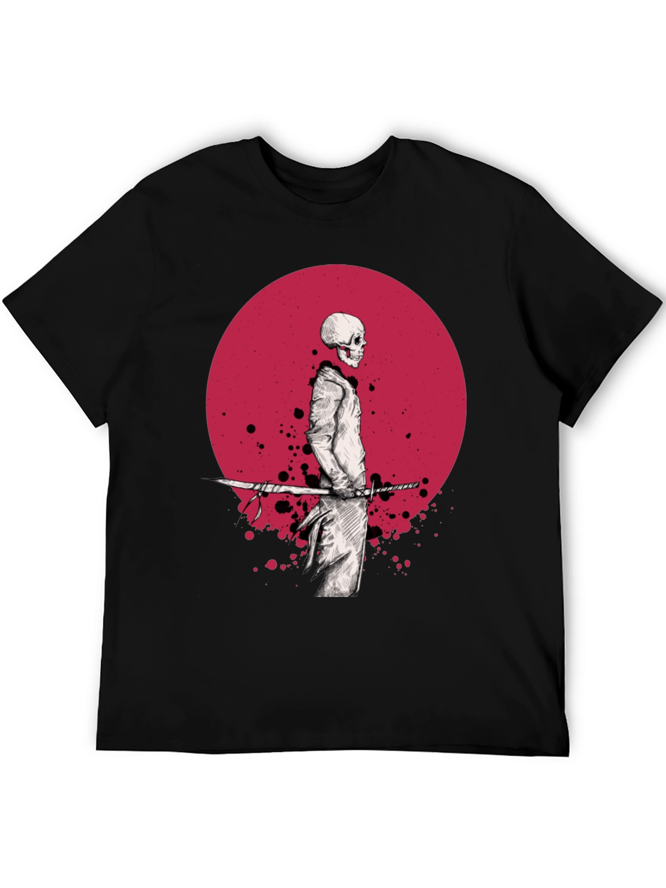 Samurai Skeleton T-Shirt - Black Graphic Tee