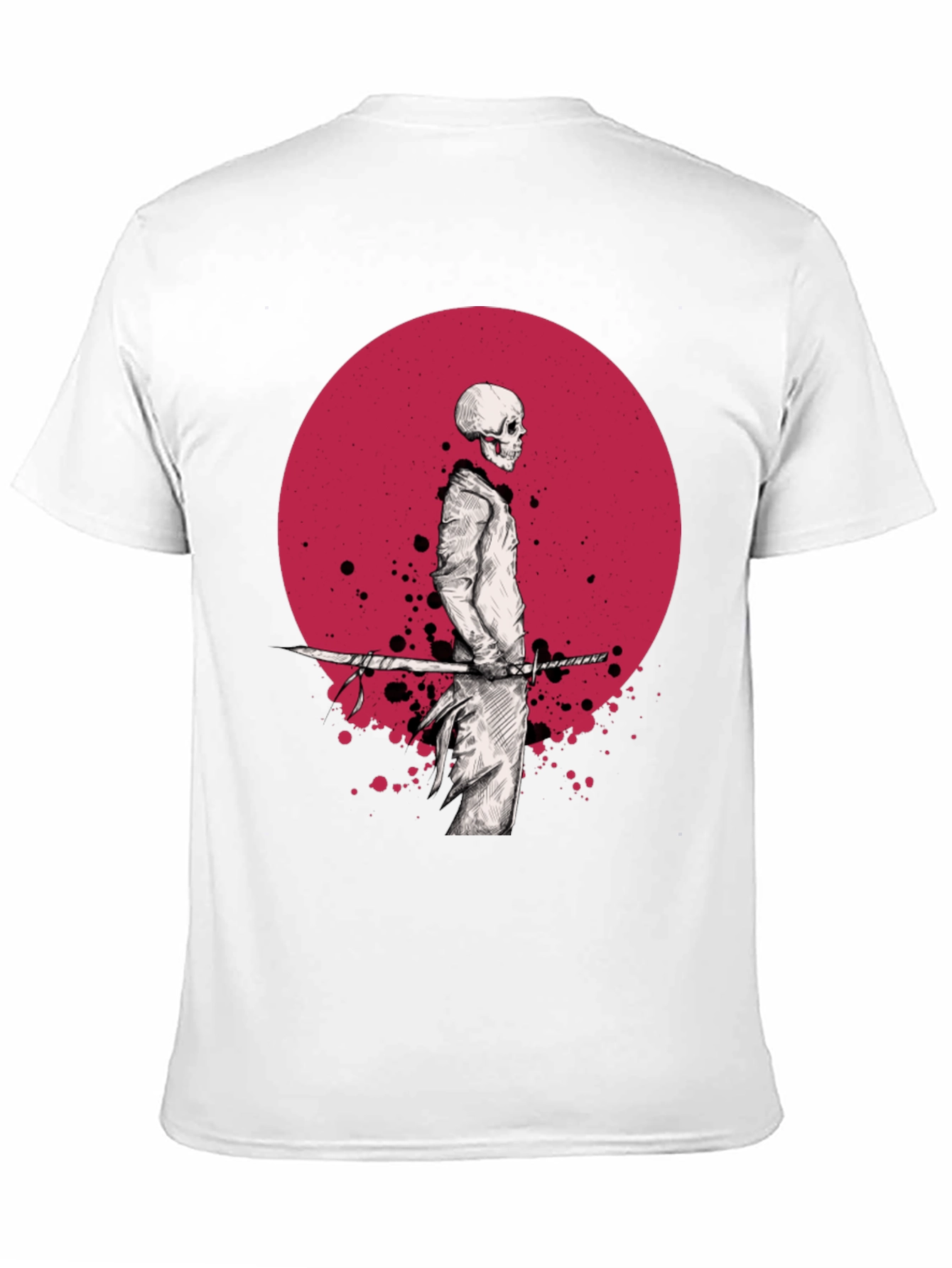 Samurai Skeleton T-Shirt - Black Graphic Tee