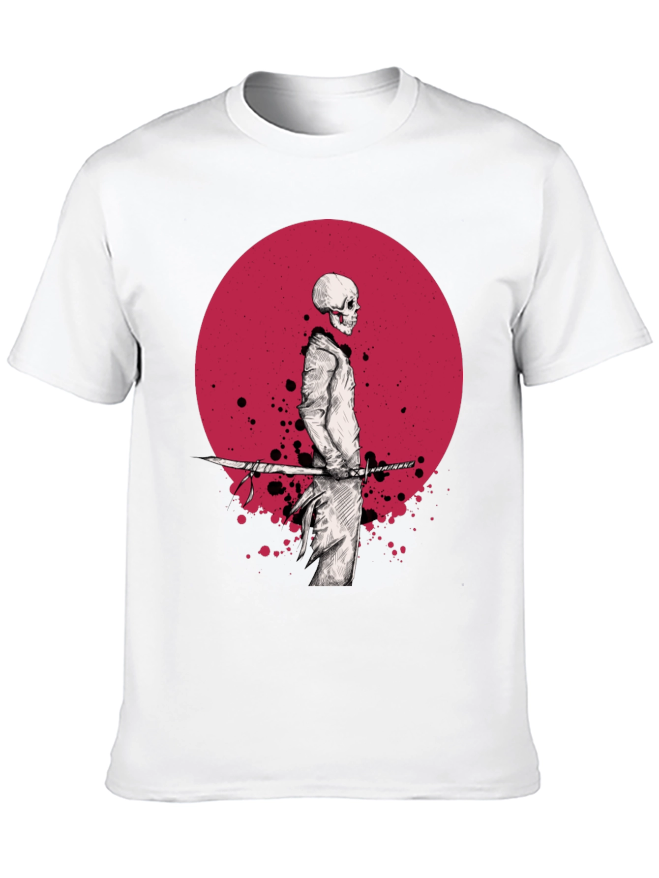 Samurai Skeleton T-Shirt - Black Graphic Tee