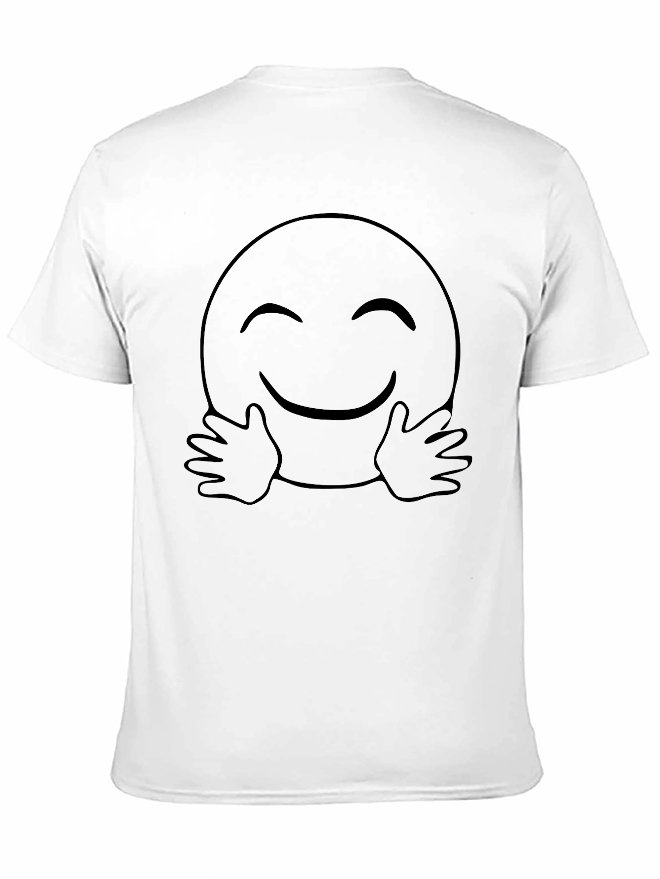 Hug Emoji Graphic Tee - Black Comfort Fit