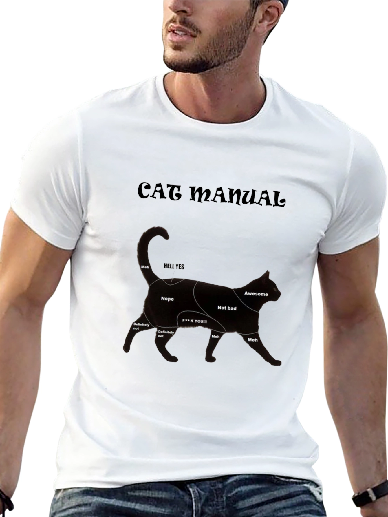 Cat Manual Black T-Shirt