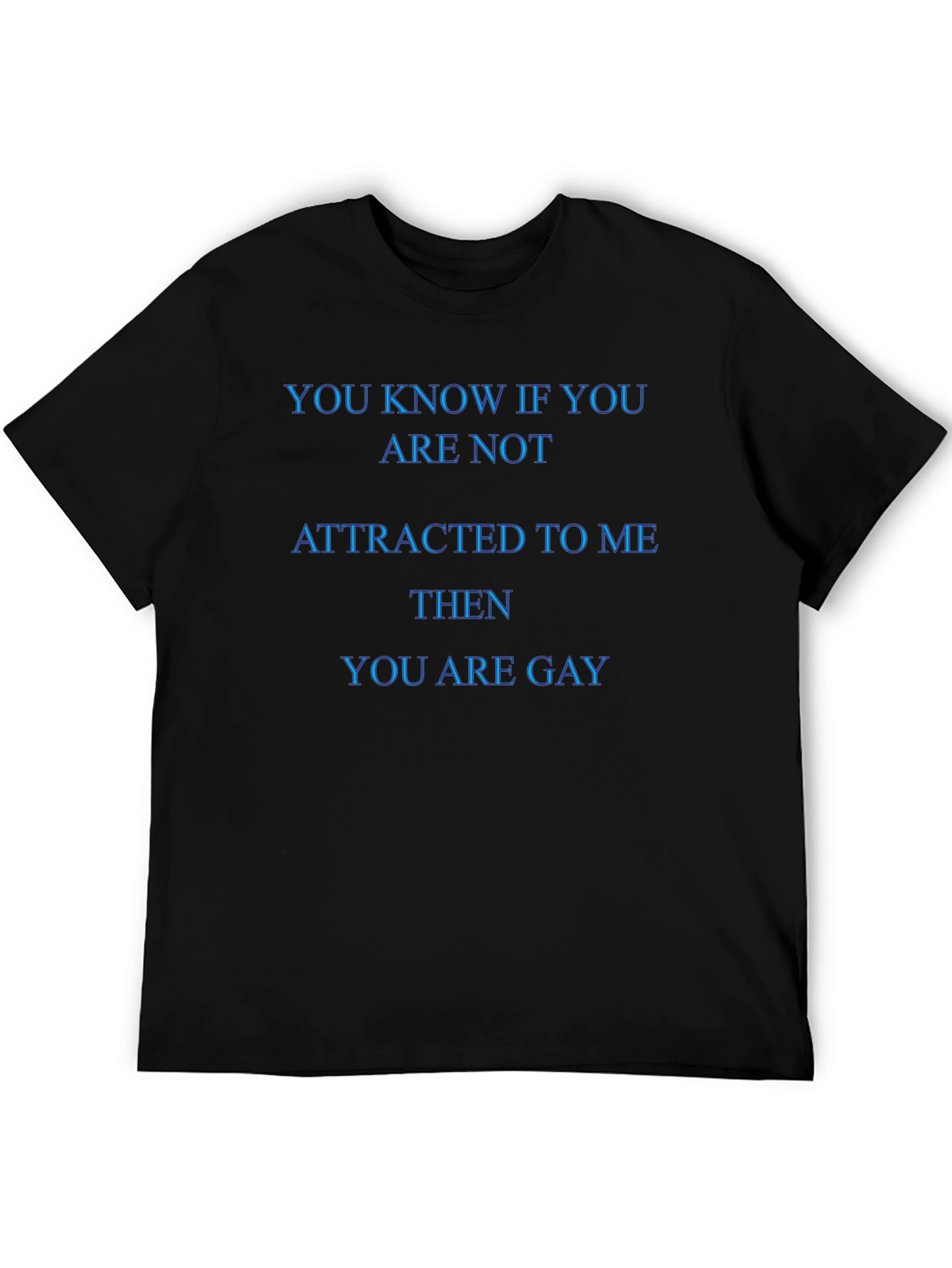 Humorous You Are Gay Slogan T-Shirt