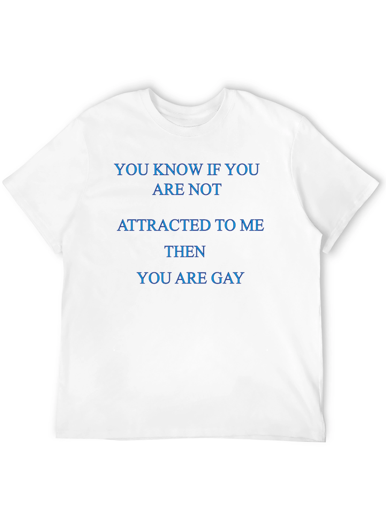 Humorous You Are Gay Slogan T-Shirt