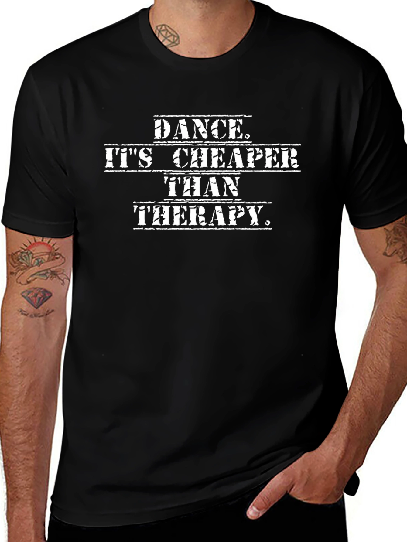 Dance is Cheaper Therapy Black T-Shirt