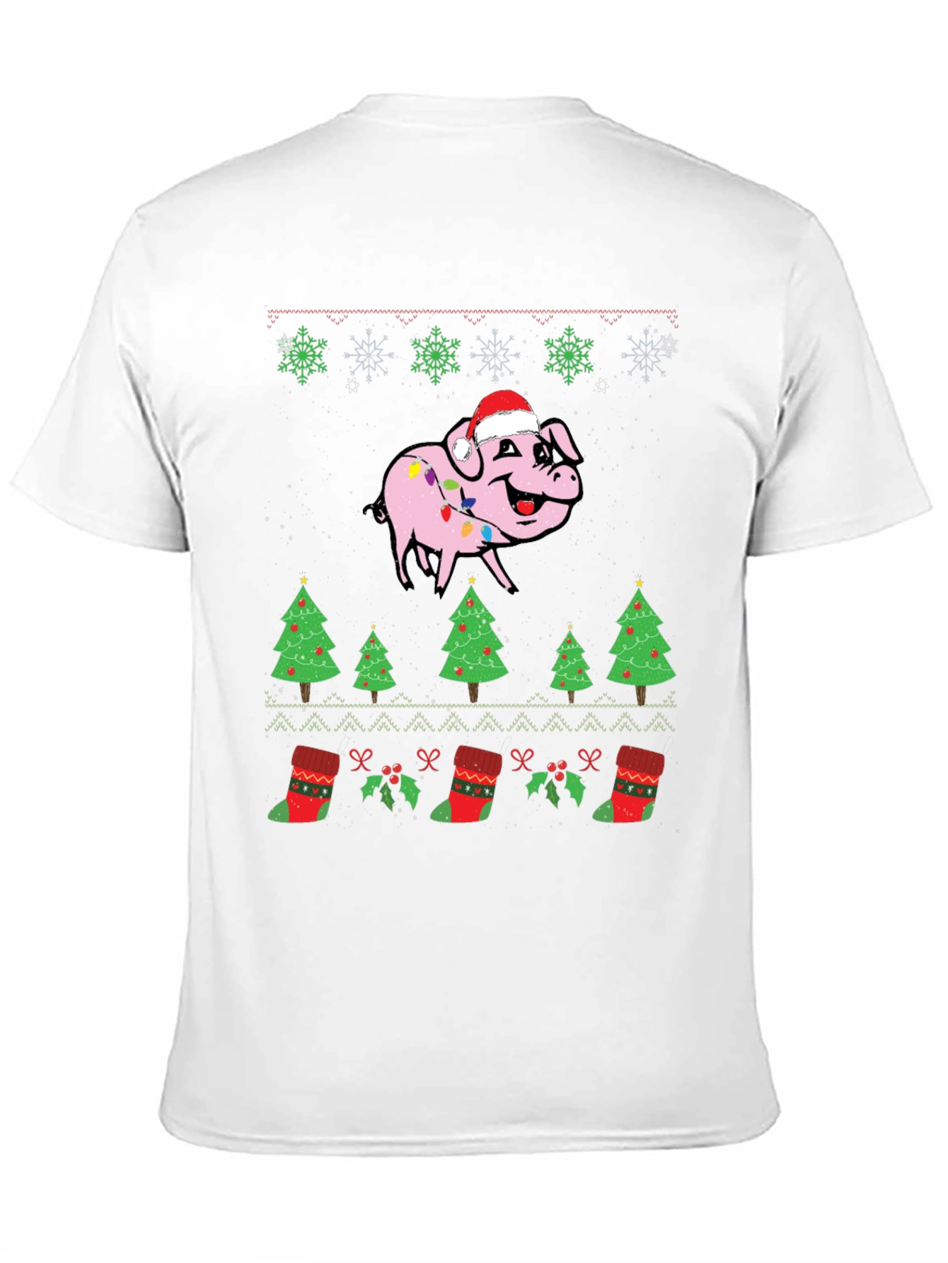 Festive Pig Christmas Graphic Tee