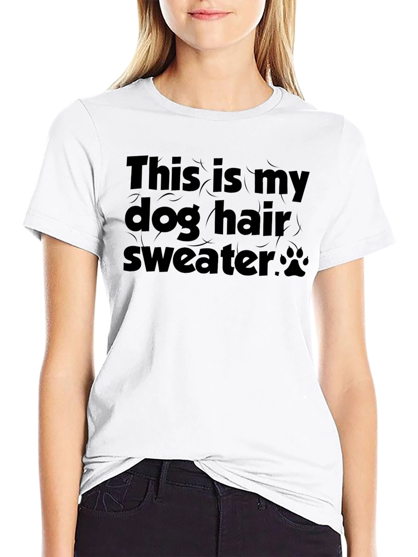 Dog Hair Sweater Graphic T-Shirt