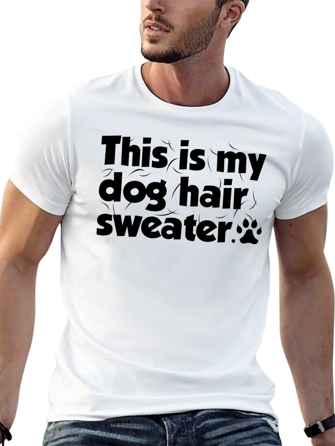 Dog Hair Sweater Graphic T-Shirt