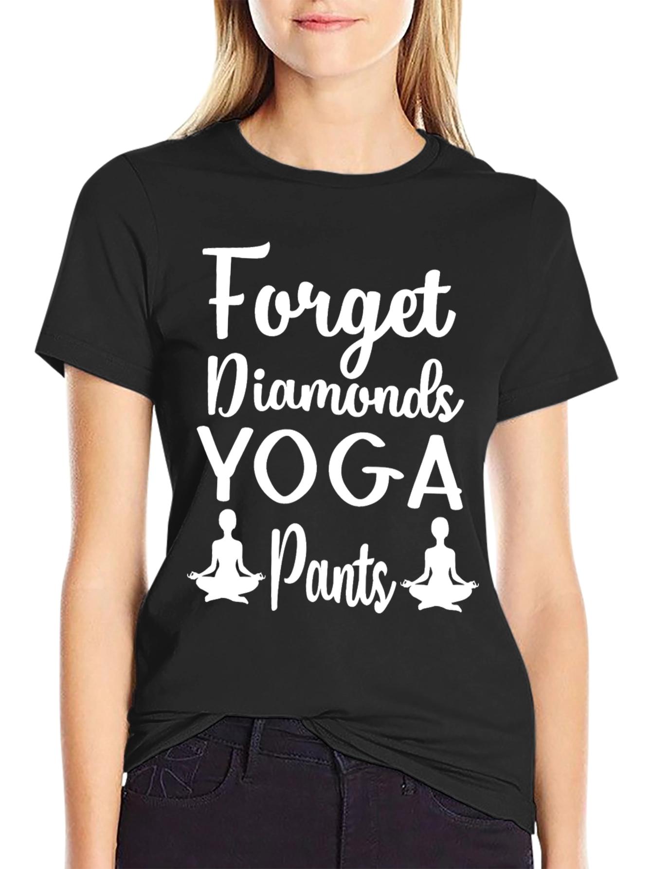 Forget Diamonds Yoga Pants Graphic Tee