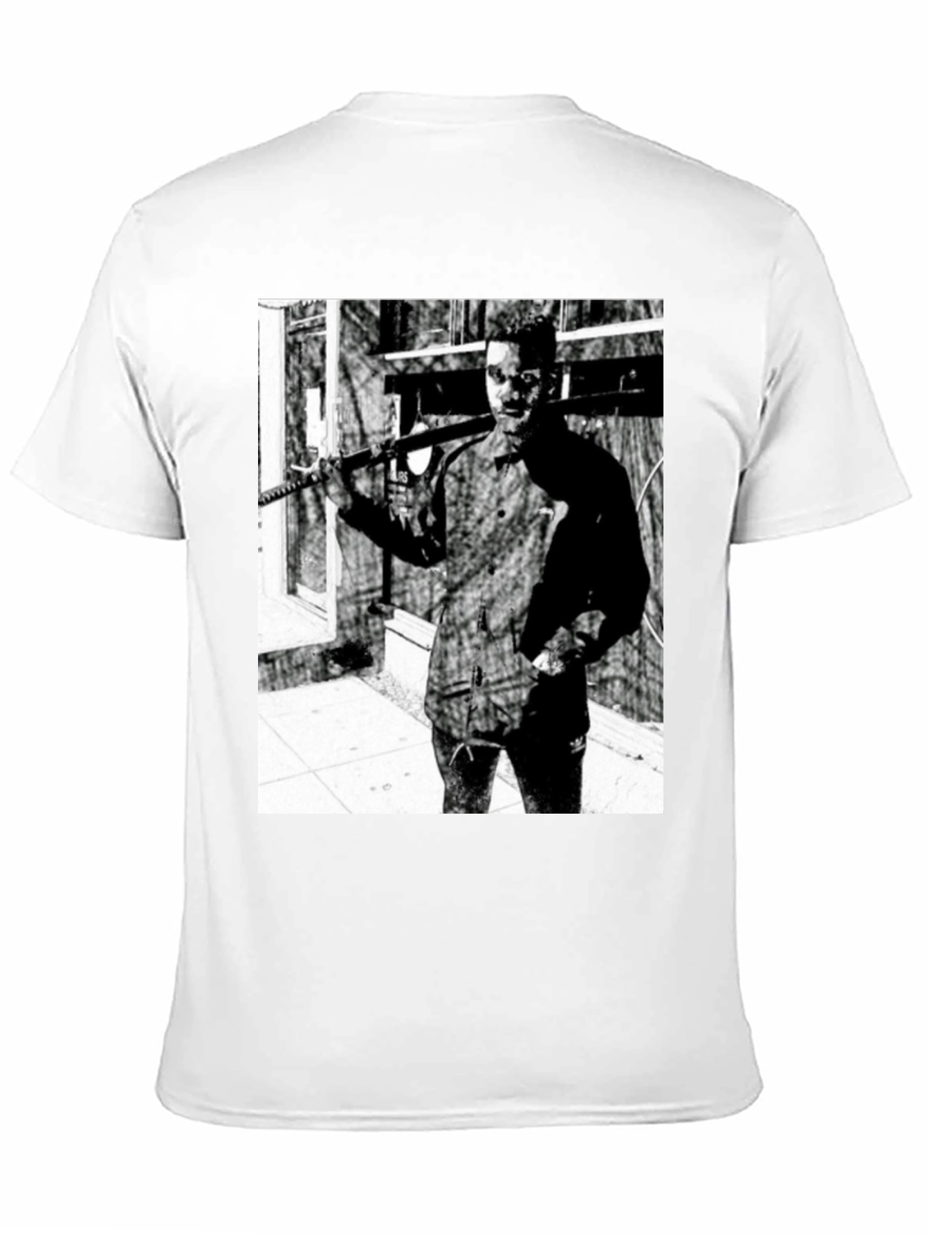 Black T-Shirt with Striking Graphic Print