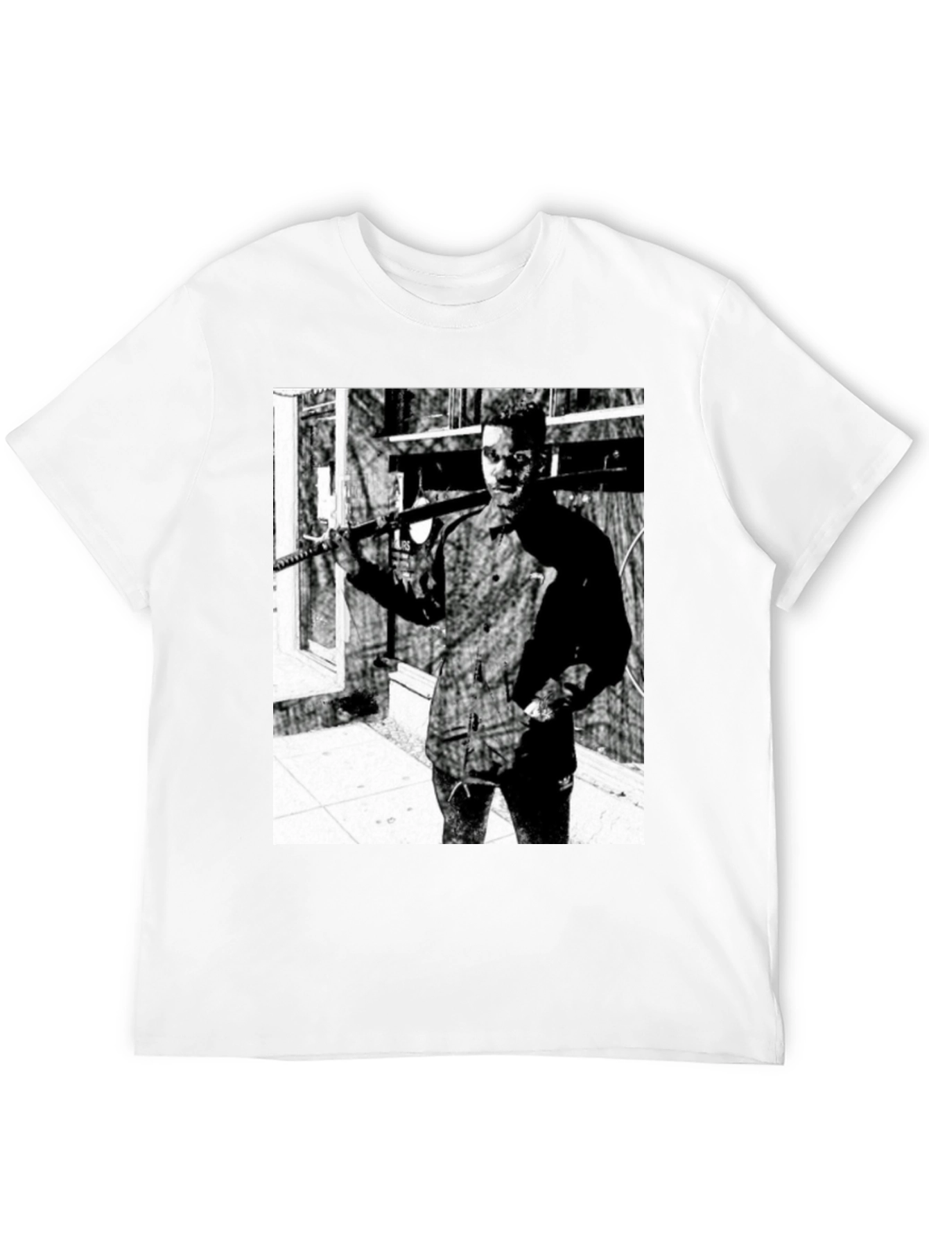 Black T-Shirt with Striking Graphic Print