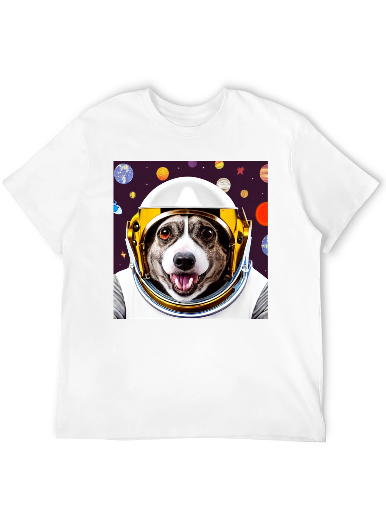 Dog Astronaut Graphic Tee - Space Pup T-Shirt